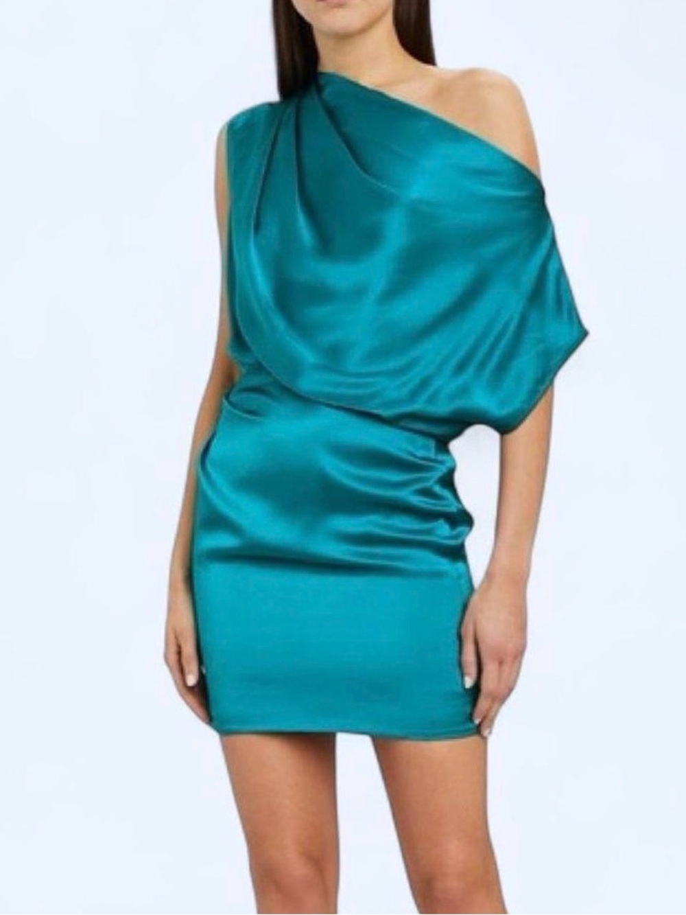 Michelle Mason Look Alike! Large Mini Dress Teal Formal Hoco Homecoming Dance